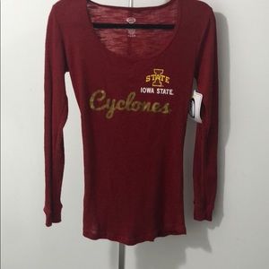 Iowa State Cyclone Small Long Sleeve Maroon Shirt